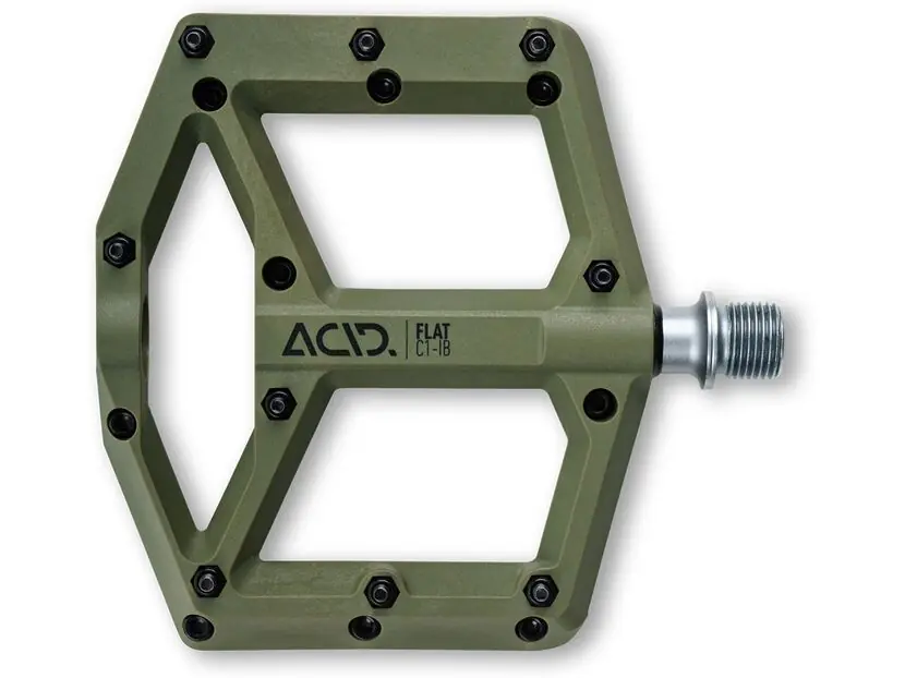 Cube Acid Pedale Flat C1-IB, olive green Garantierte Lieferung