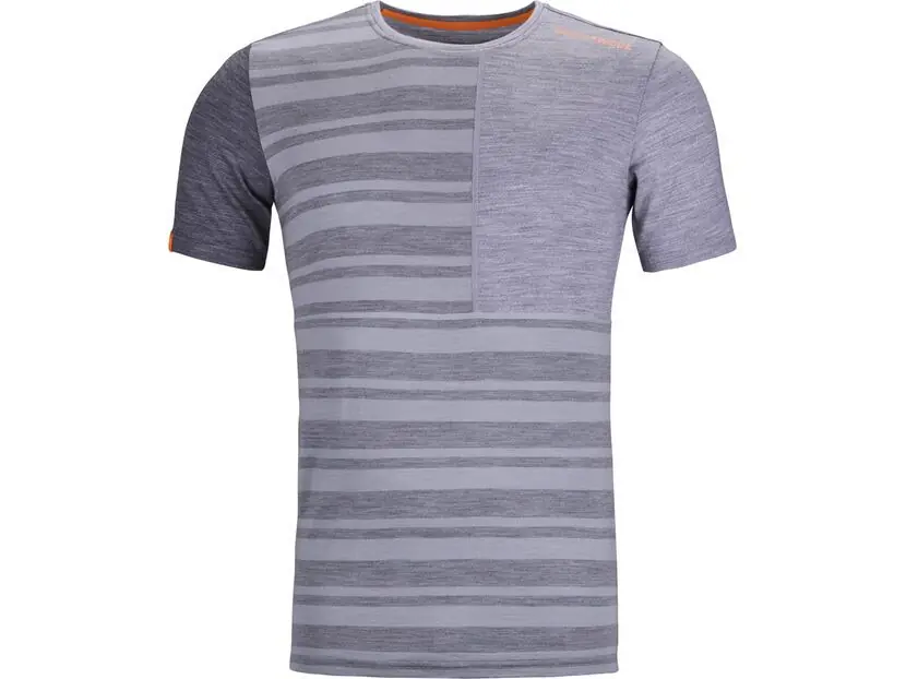 Markenware Ortovox 185 Rock'n'Wool Short Sleeve M, grey blend