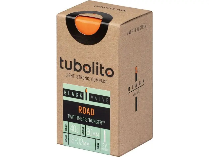 Tubolito Tubo Road 80 mm - 700C x 18-32 / Black Valve, orange/black Markenware