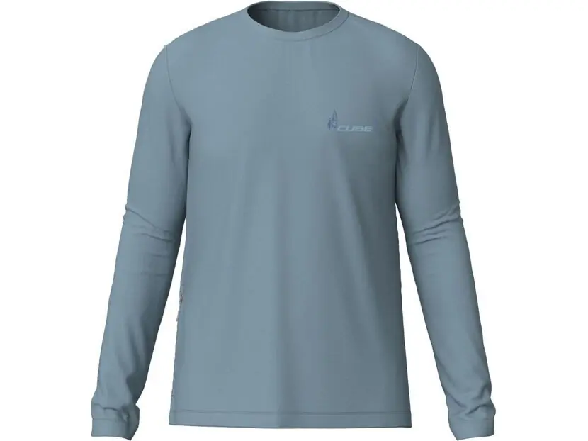 Preisreduziert Cube MTB Rundhalstrikot Soft Touch langarm, blue