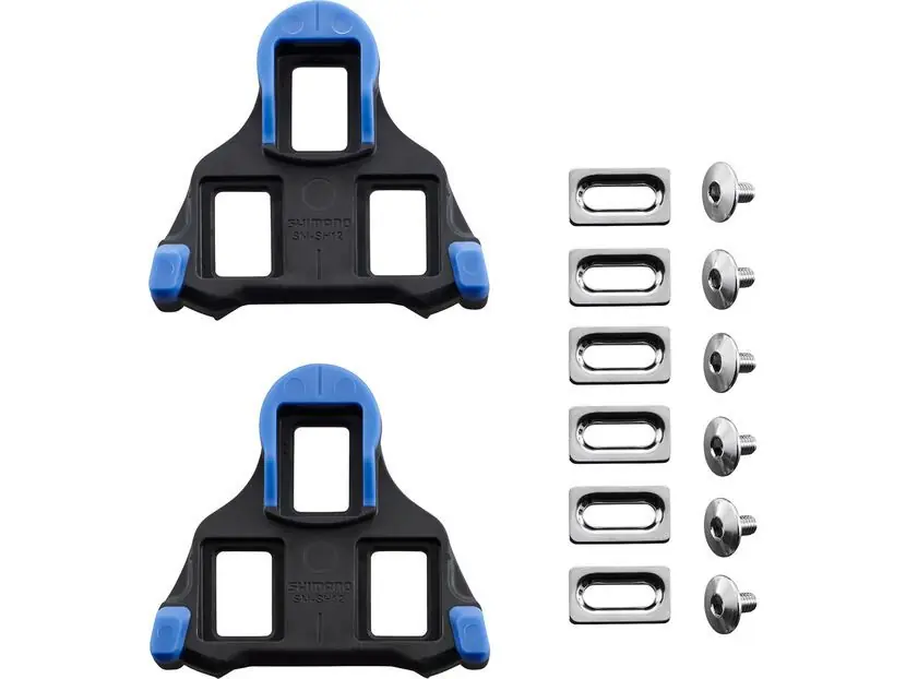 Markenprodukt Shimano SM-SH12 SPD-SL Blau mit Bewegungsfreiheit hinten