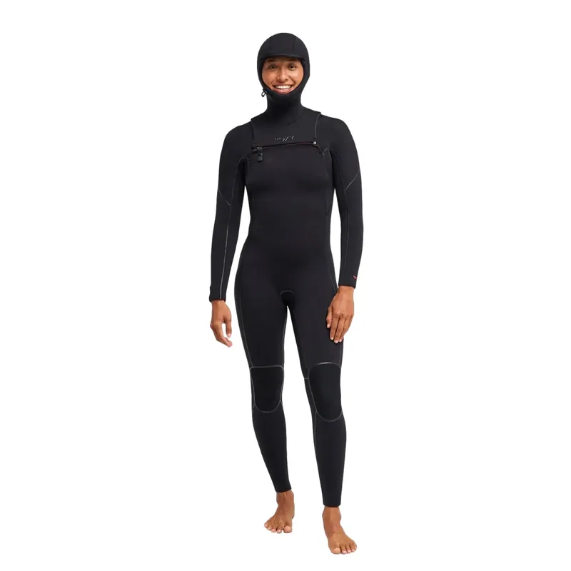 Preisknaller Roxy Damen Surfanzug mit Kapuze Elite Xtra Warm 5.4 mm Front-Zip