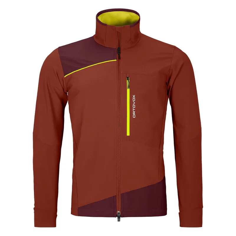 Neue Kollektion Ortovox Pala Light Jacket Herren Softshelljacke orange