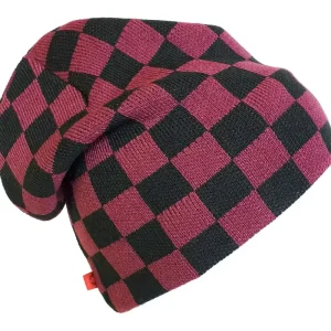 C3 Check Knit Beanie black maro Billig