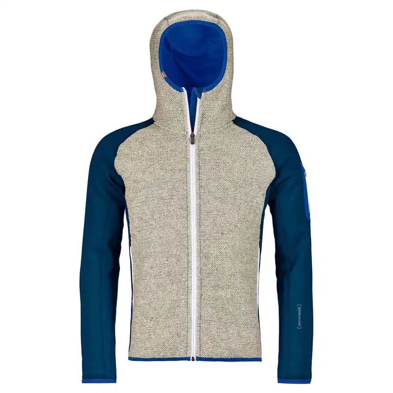 ORTOVOX Fleece Plus Classic Knit Hoody M Fleecejacke blau Preisreduziert