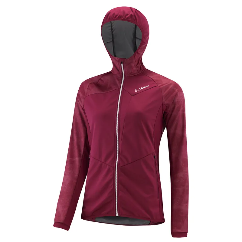 Schnäppchen Löffler W Hooded Jacket Arctic WS Light Damen Langlaufjacke rot