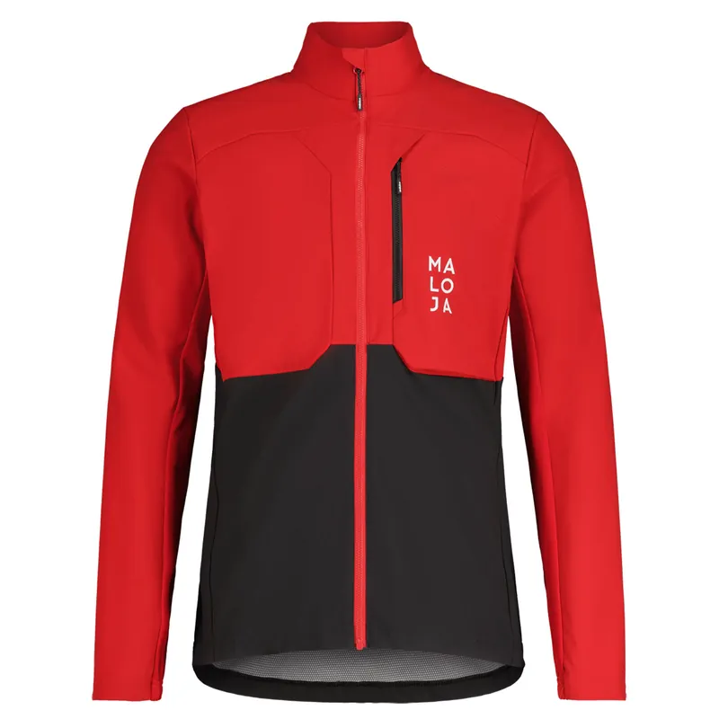 Billig Maloja EuleM. Herren Softshell-Jacke schwarz rot
