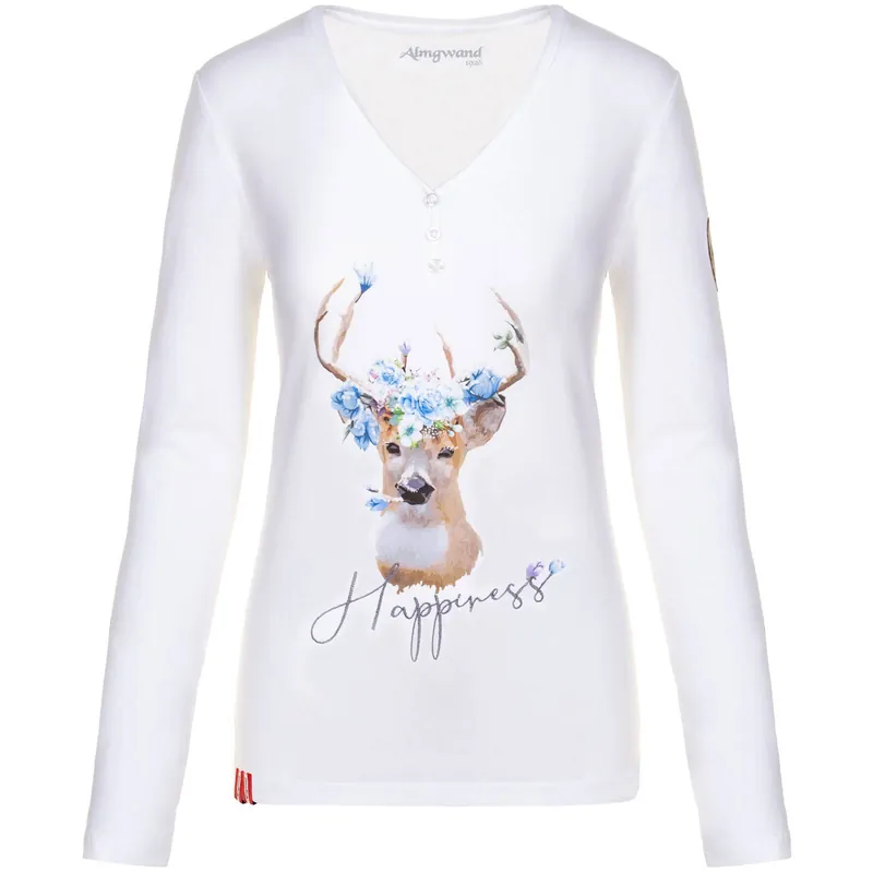 Almgwand Gramaialm Damen Longsleeve weiss Echt