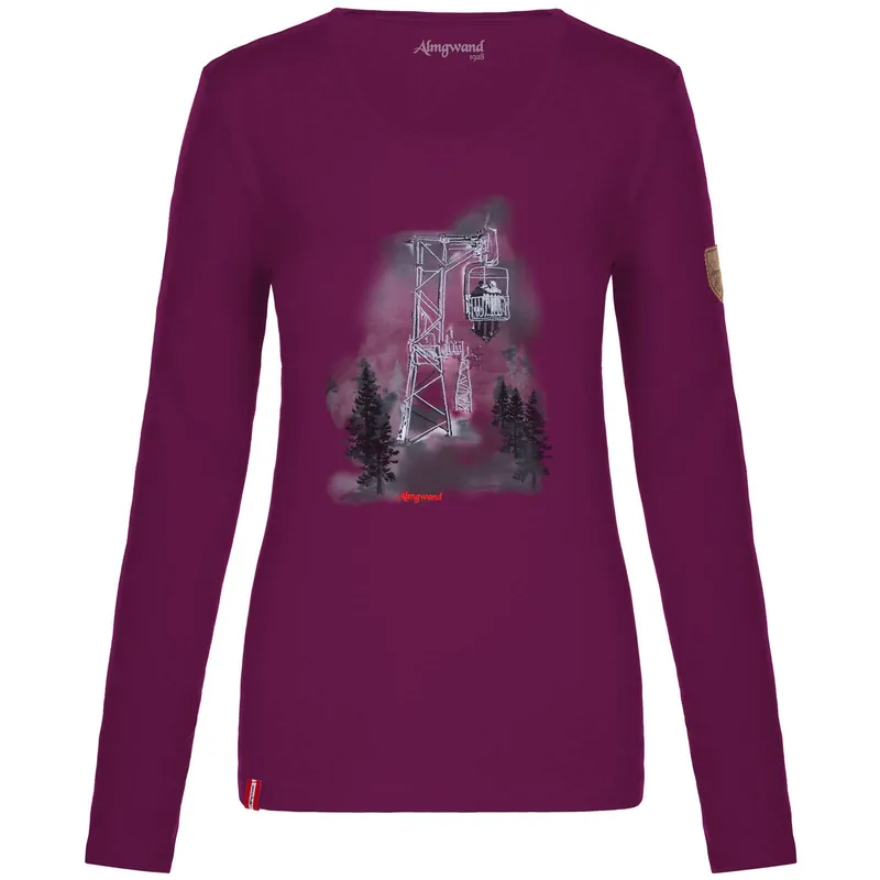 Almgwand Schlinigeralm Damen Longsleeve lila Zertifiziert