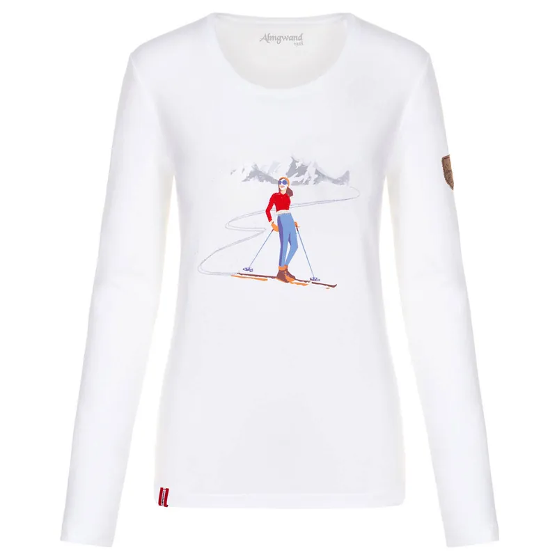 Almgwand Schnaidbergalm Damen Longsleeve weiß Schneller Versand