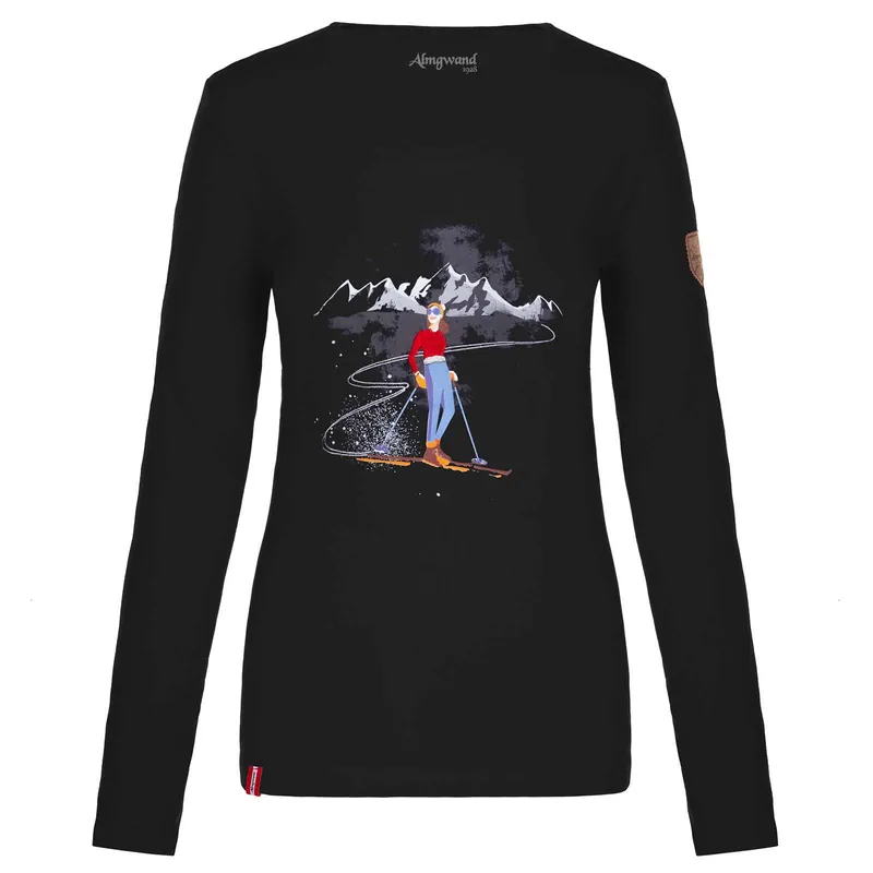 Almgwand Schnaidbergalm Damen Longsleeve schwarz Online Kaufen