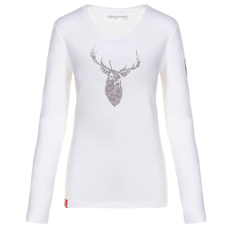 Almgwand Schreierkopfalm Damen Longsleeve weiß Geprüft
