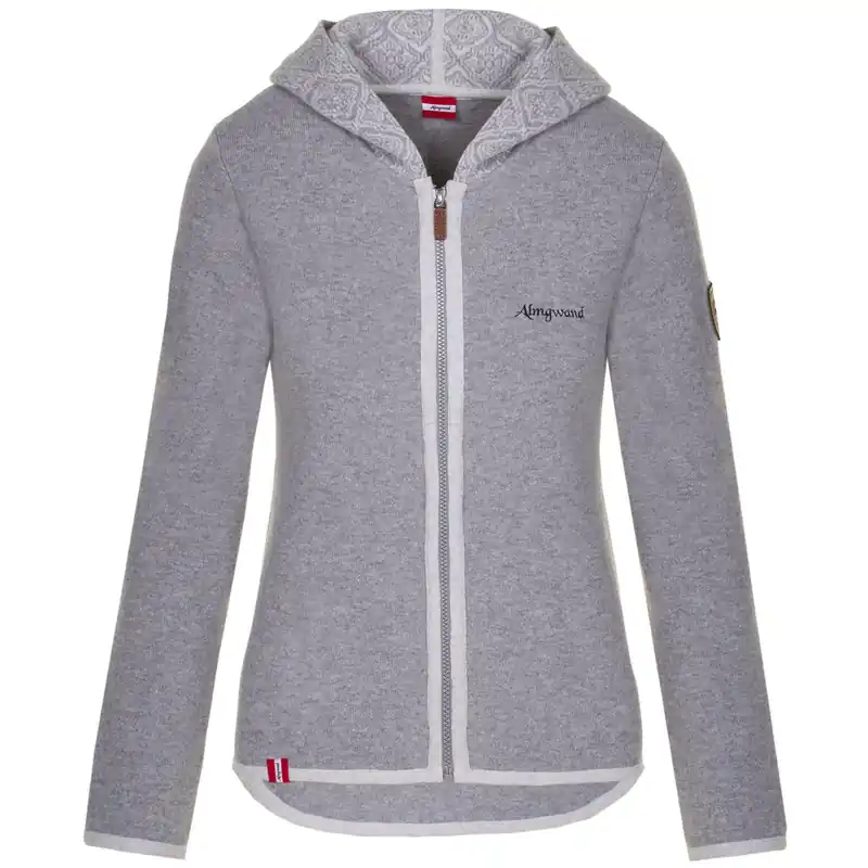 Almgwand Epzirleralm OS Damen Strickjacke hellgrau Echt