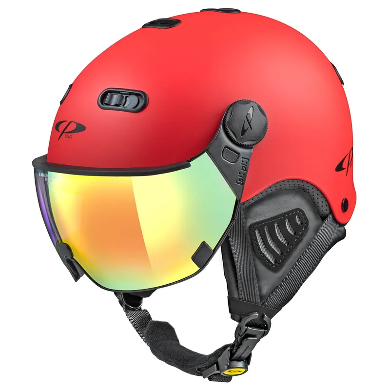 CP Carachillo Visier Skihelm rot Schneller Versand