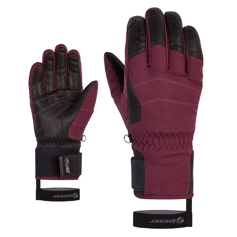 Saisonangebot Ziener Kale AS AW Damen Skihandschuhe rot