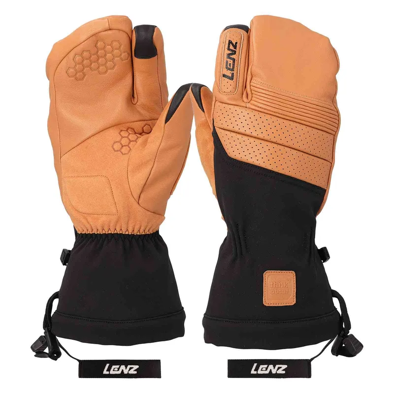 Günstig Lenz Think About Lobster Skihandschuhe Herren braun