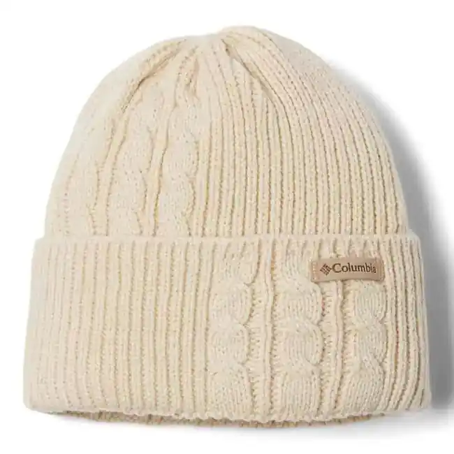 Abverkauf hut columbia agate pass cable knit beanie chalk