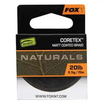 Echt Fox Edges Natural Coretex Vorfachschnur 20m
