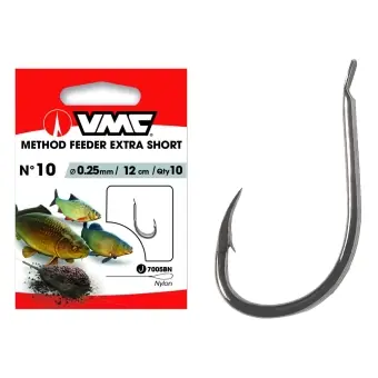 Aktuell VMC Method Feeder Haken 7005 Extra Stark und Kurz Vorfachhaken 12cm