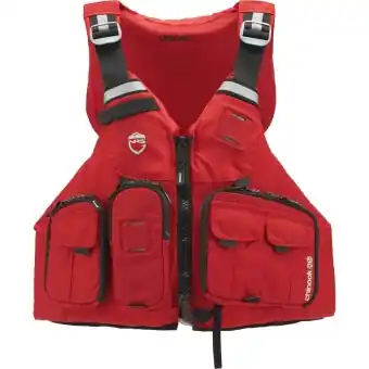 Begrenztes Angebot NRS Chinook OS Fishing PFD Angler-Schwimmweste Rot
