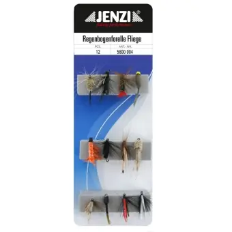 Sonderangebot Jenzi Insektenimitate Fliegenset Regenbogenforellen-Fliegen 12Stk.