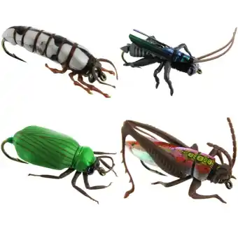 Top-Seller Jenzi Insektenimitate XL 4Stk. Falter Moschusbock Käfer Heuschrecke
