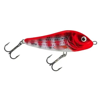 Salmo Rattlin Slider Jerkbait Holo Red Head Striper HRS Online Kaufen