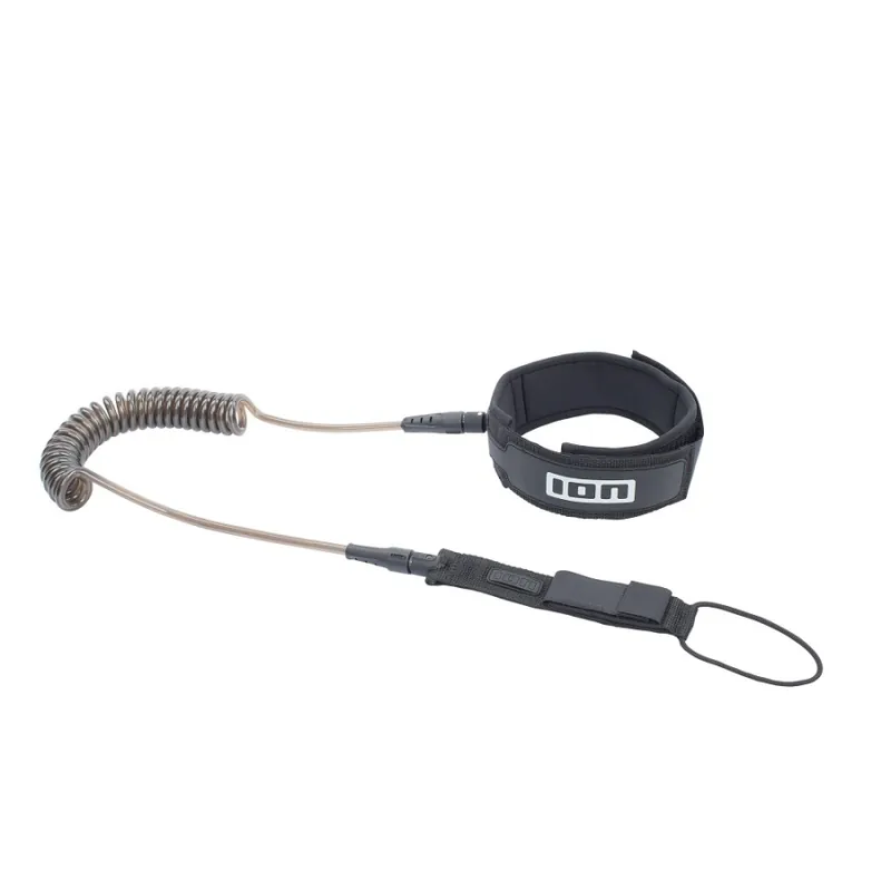 Rabatt ION SUP Leash Core Coiled Knee 2024 Schwarz 10'