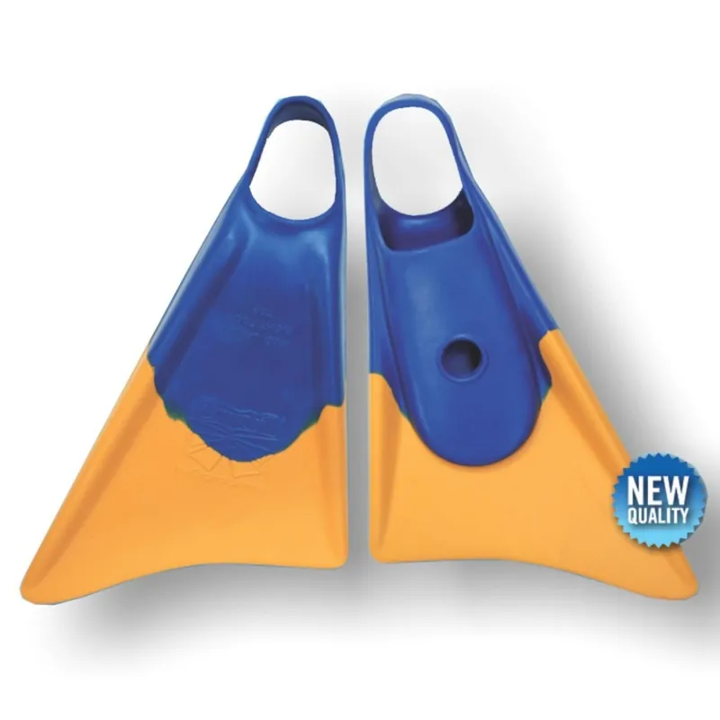 Bodyboard Flossen CHURCHILL Makapuu XL Blau Gelb Meistverkauft
